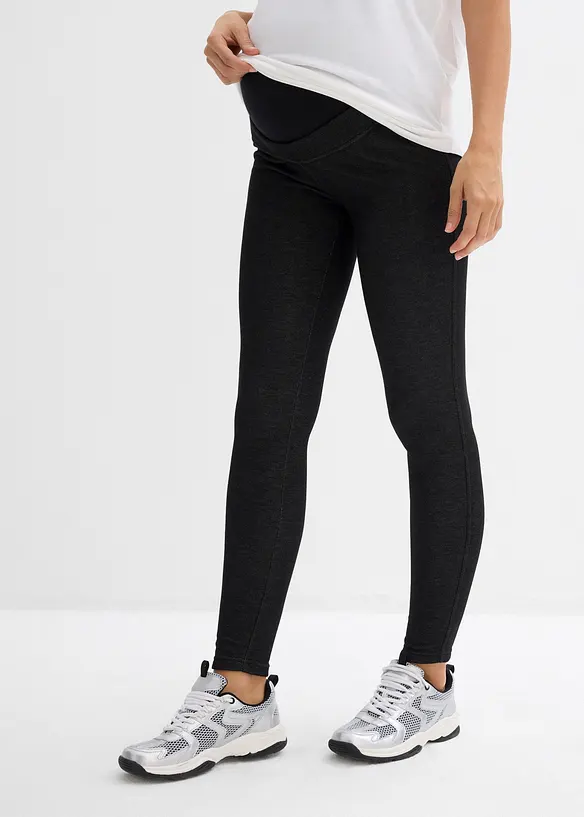 Wärmende Umstands-Leggings in schwarz von vorne - bonprix
