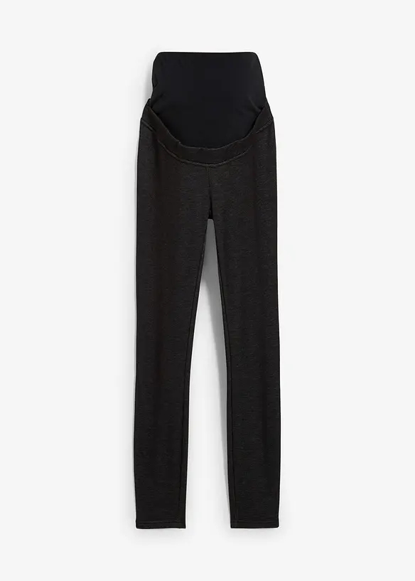 Wärmende Umstands-Leggings in schwarz von vorne - bonprix