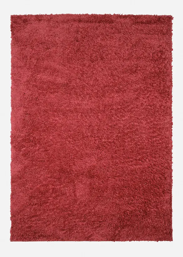 Hochflorteppich mit flauschiger Oberfläche in rot - bonprix