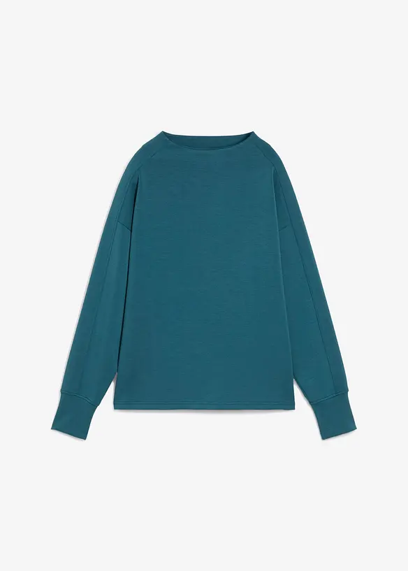 Oversize Sweatshirt aus weichem Scuba in petrol von vorne - bonprix Oversize Sweatshirt aus weichem Scuba in petrol von vorne - bonprix