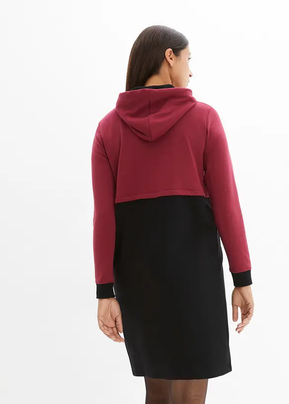 2-in-1 Umstands- und Still-Sweatkleid in schwarz von hinten (Totalaufnahme) - bonprix 2-in-1 Umstands- und Still-Sweatkleid in schwarz von hinten (Totalaufnahme) - bonprix