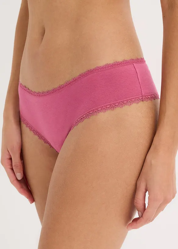 Brazilslip mit Baumwolle (5er Pack) in braun von vorne - bonprix