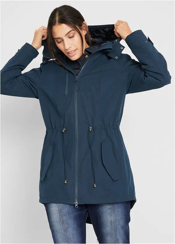 Parka in blau von vorne (im Anschnitt) - bonprix