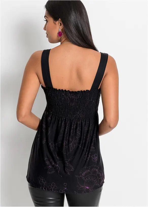 Tunikatop aus Viskose-Mix in schwarz von hinten (im Anschnitt) - bonprix Tunikatop aus Viskose-Mix in schwarz von hinten (im Anschnitt) - bonprix