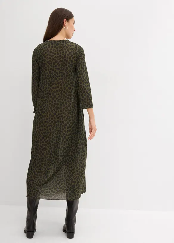 Shirt-Midikleid in grün von hinten (Totalaufnahme) - bonprix