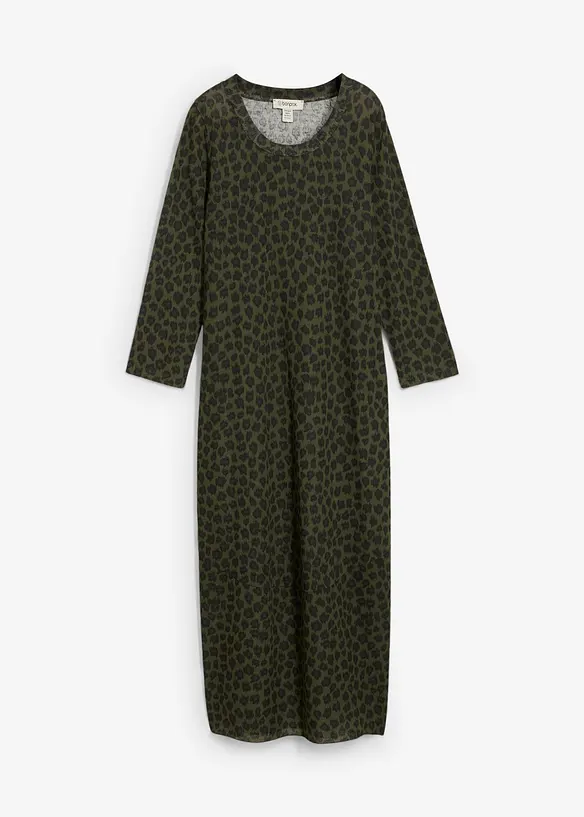 Shirt-Midikleid in grün von vorne - bonprix