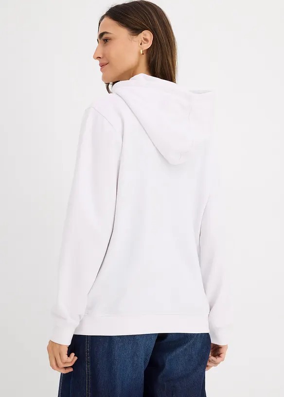 Hoodie in weiß von hinten (im Anschnitt) - bonprix Hoodie in weiß von hinten (im Anschnitt) - bonprix