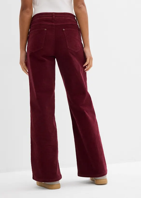 Cordhose im Marlene-Stil in rot von hinten - bonprix