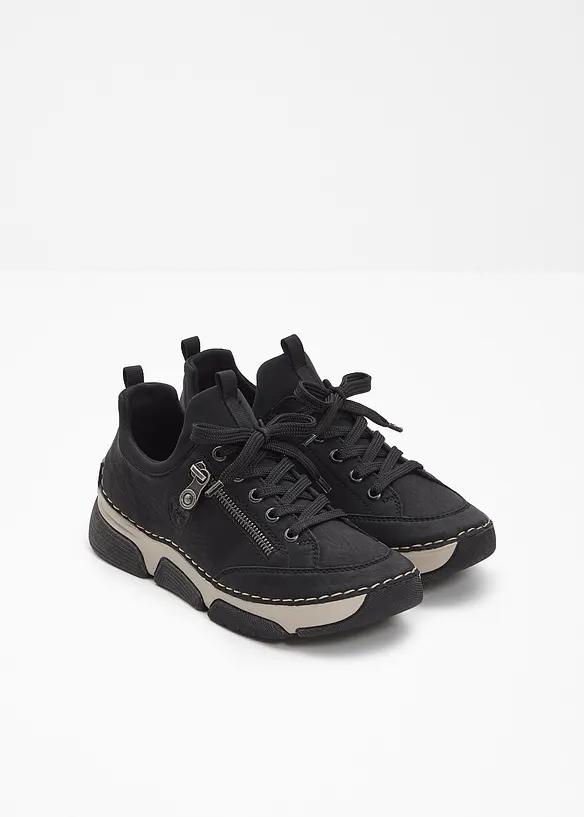 Rieker Komfort-Sneaker mit gepolsterter Innensohle in schwarz - Rieker