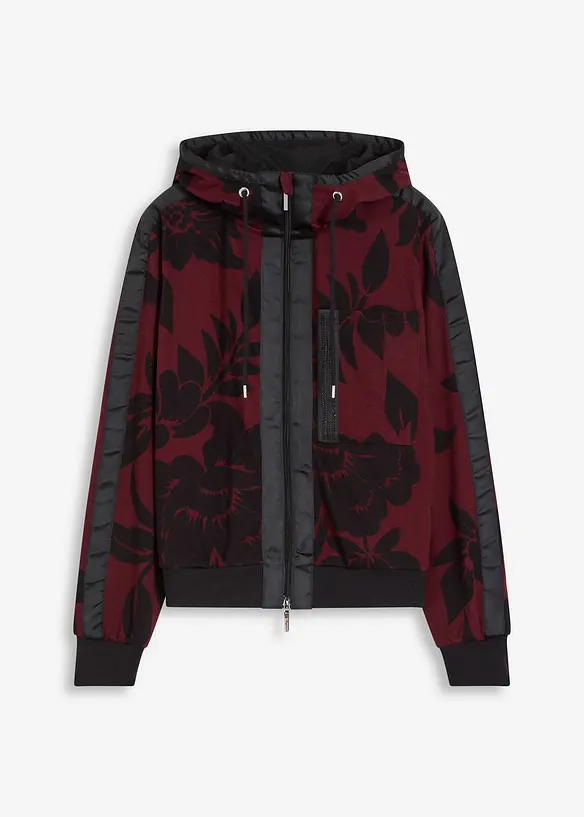 Sweatjacke aus weichem Baumwoll-Mix in rot von vorne - bonprix