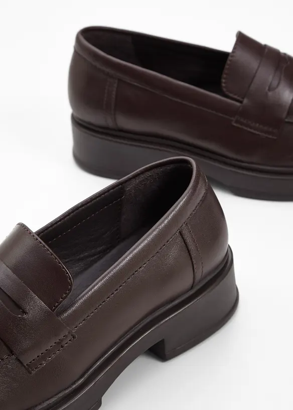 Loafer aus Leder in braun - bonprix Loafer aus Leder in braun - bonprix