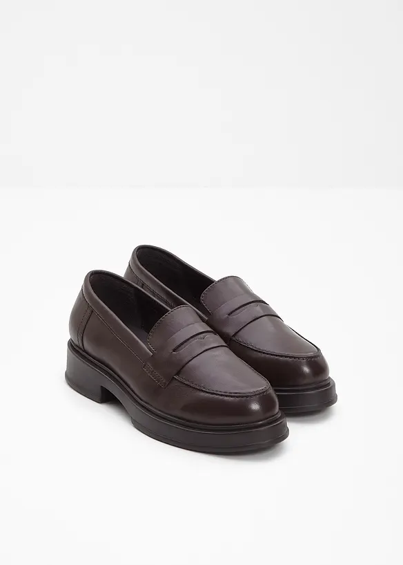 Loafer aus Leder in braun - bonprix Loafer aus Leder in braun - bonprix