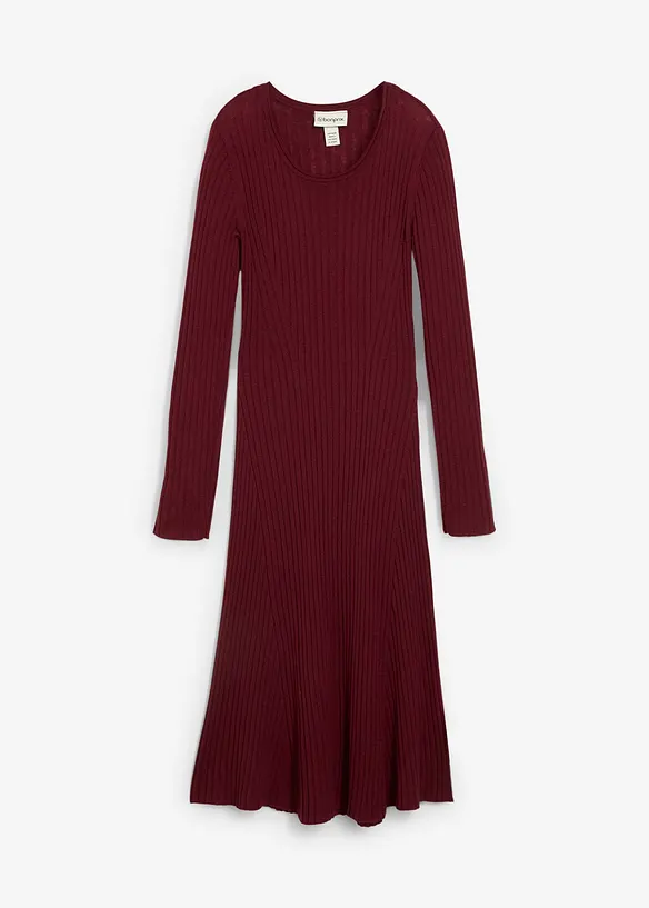 Strickkleid aus Merinowolle in rot von vorne - bonprix Strickkleid aus Merinowolle in rot von vorne - bonprix