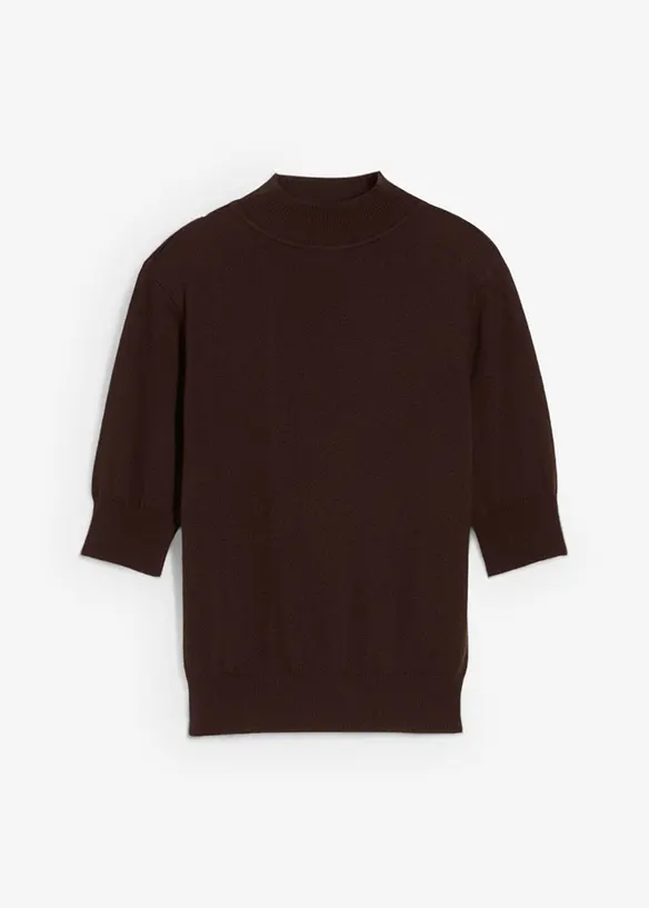 Rollkragenpullover aus weichem Woll-Mix in braun von vorne - bonprix Rollkragenpullover aus weichem Woll-Mix in braun von vorne - bonprix