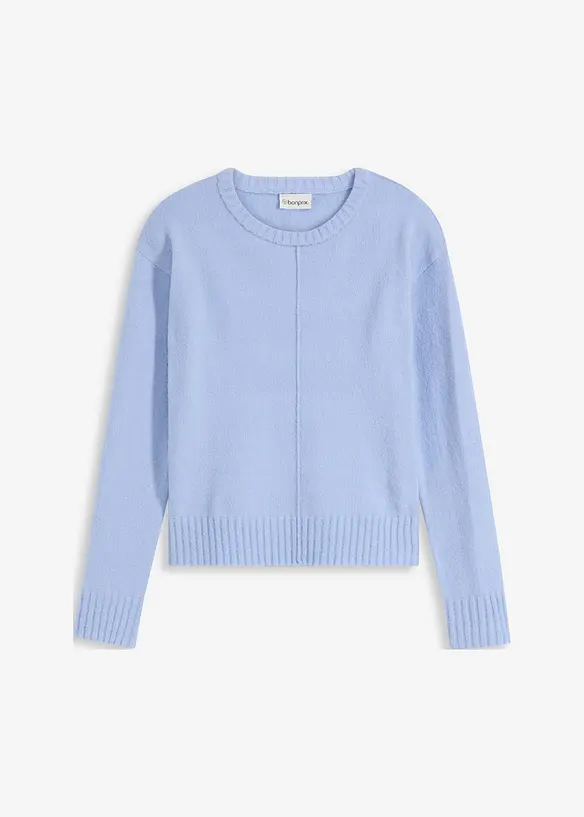 Pullover in blau von vorne - bonprix