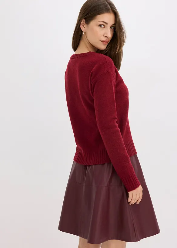 Pullover in rot von hinten (im Anschnitt) - bonprix