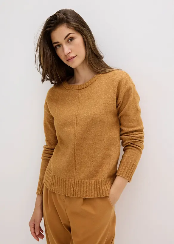 Pullover in braun von vorne (im Anschnitt) - bonprix