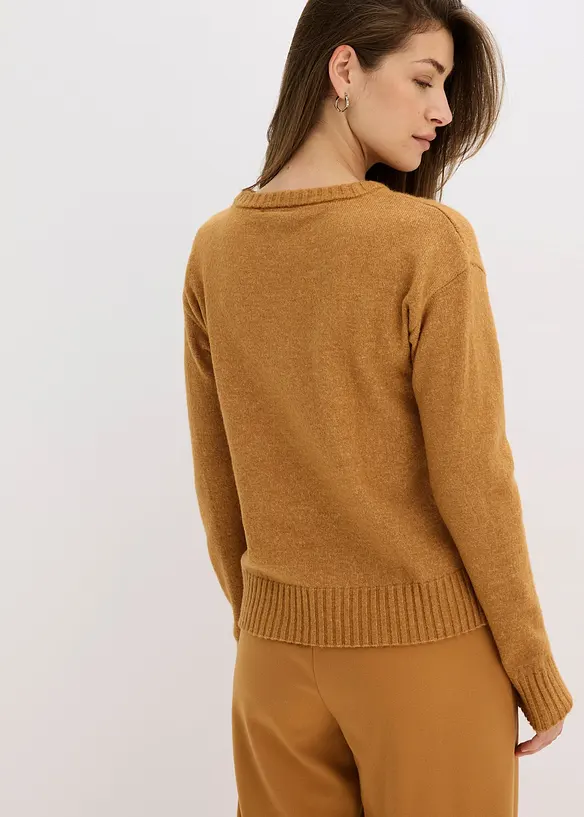 Pullover in braun von hinten (im Anschnitt) - bonprix