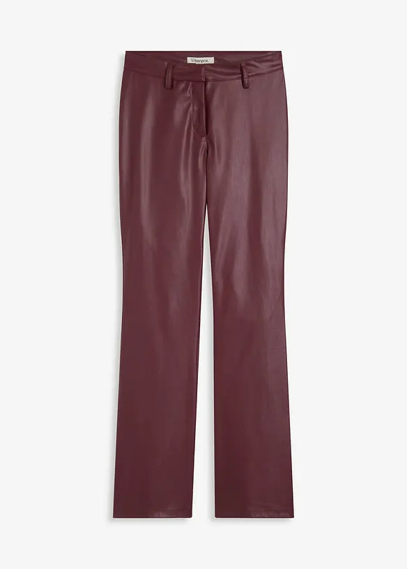 Lederimitat-Hose in rot von vorne - bonprix