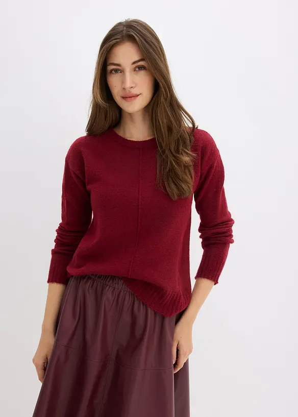 Pullover in rot von vorne (im Anschnitt) - bonprix