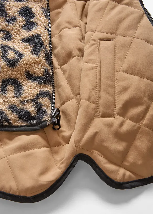 2-in-1 Baby Wendejacke mit kuscheligem Teddy-Fleece in beige - bonprix