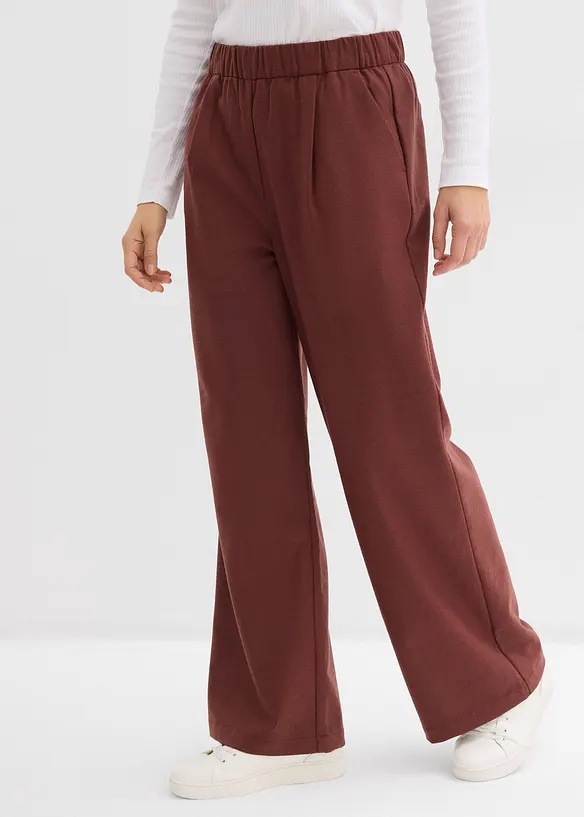Marlene-Hose in Wolloptik aus Viskose-Mix in braun von vorne - bonprix Marlene-Hose in Wolloptik aus Viskose-Mix in braun von vorne - bonprix