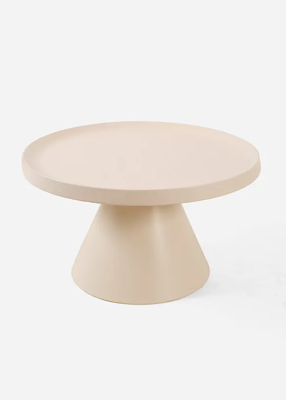 Metall Couchtisch in beige von vorne - bonprix