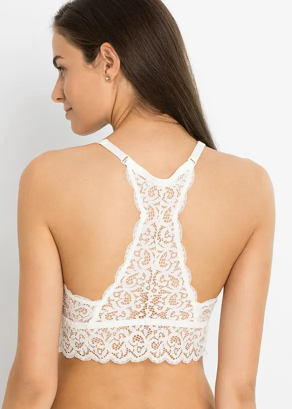 Racerback Bustier in weiß von hinten (im Anschnitt) - bonprix