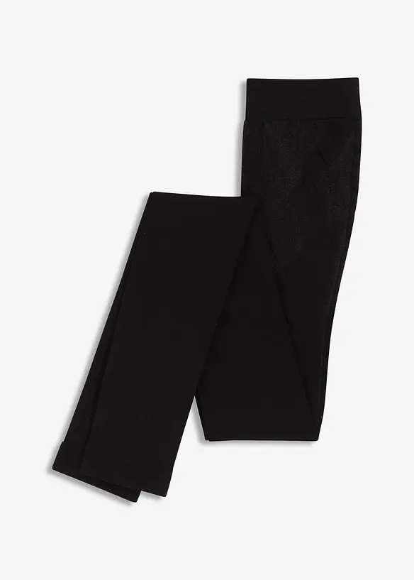 Shape-Strumpfleggings mit Komfortbund 80 DEN in schwarz von vorne - bonprix