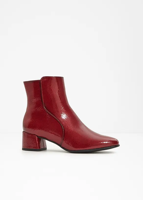 Marco Tozzi Stiefelette mit Blockabsatz in rot - Marco Tozzi