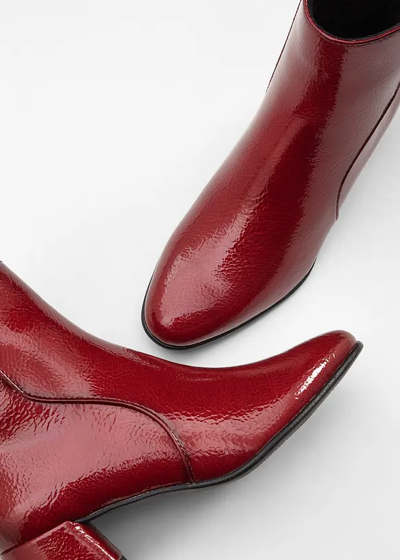 Marco Tozzi Stiefelette mit Blockabsatz in rot - Marco Tozzi