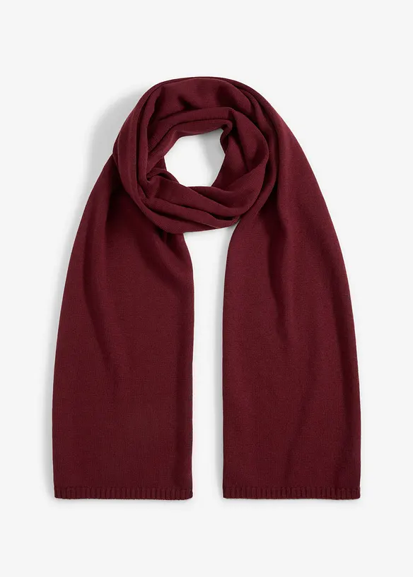Feinstrickschal mit Merinowolle in rot von vorne - bonprix