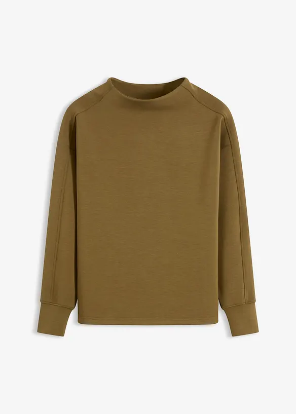 Oversize Sweatshirt aus weichem Scuba in grün von vorne - bonprix Oversize Sweatshirt aus weichem Scuba in grün von vorne - bonprix