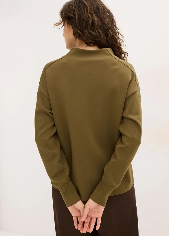Oversize Sweatshirt aus weichem Scuba in grün von hinten (im Anschnitt) - bonprix Oversize Sweatshirt aus weichem Scuba in grün von hinten (im Anschnitt) - bonprix