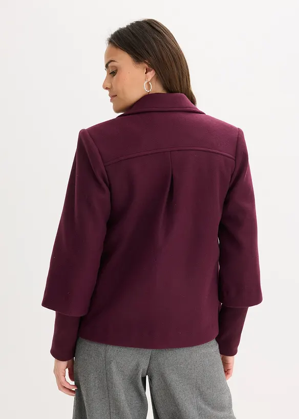 Cabanjacke mit Strickärmeln in rot von hinten (im Anschnitt) - bonprix