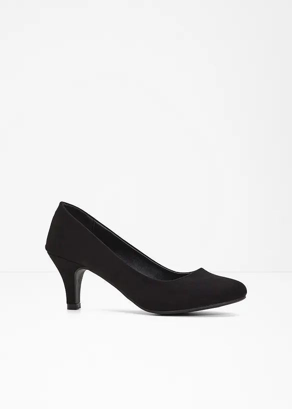 Pumps mit schmalem Absatz in schwarz von vorne - bonprix