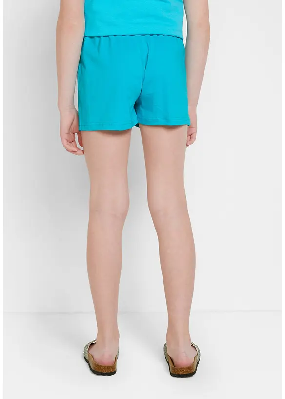 Jersey-Shorts aus reiner Bio-Baumwolle (3er Pack) in blau von hinten - bonprix