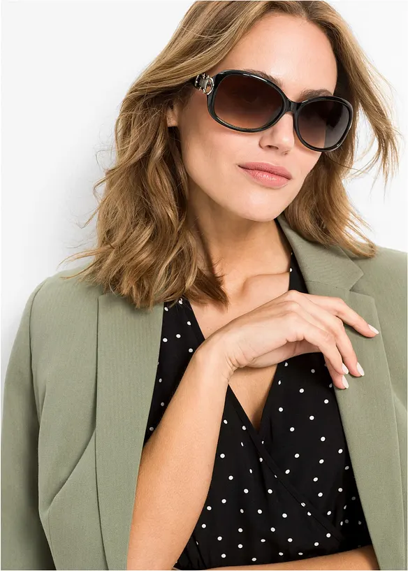 Sonnenbrille in schwarz von vorne (im Anschnitt) - bonprix