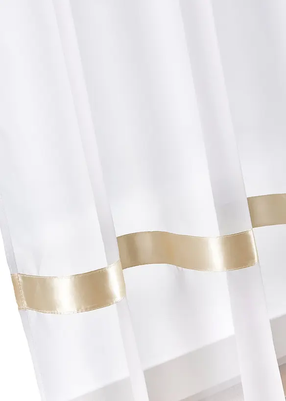 Gardinen Store mit Satinband in weiß (Detailaufnahme) - bonprix