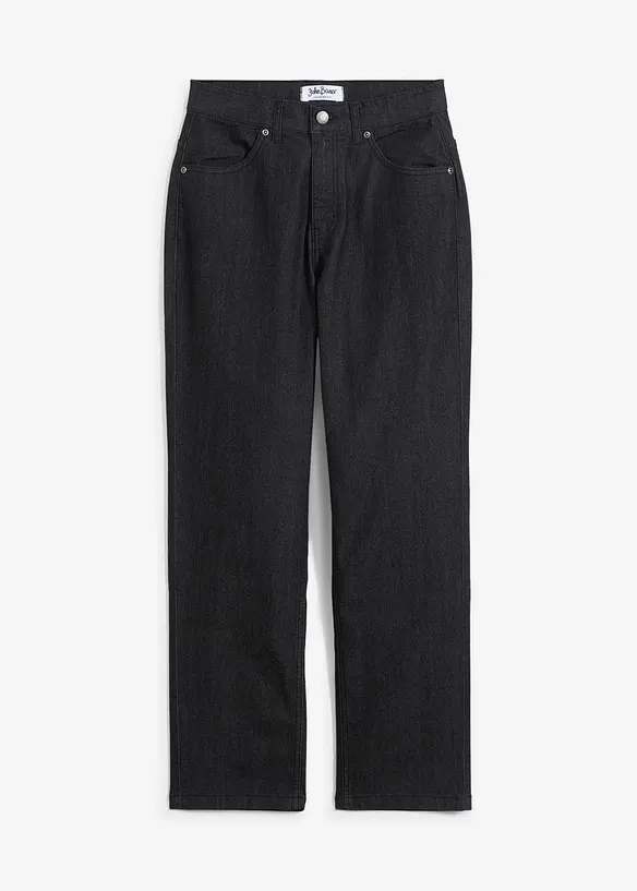 Extra Loose Fit-Jeans mit verstellbarem Bund, Straight in grau von vorne - bonprix