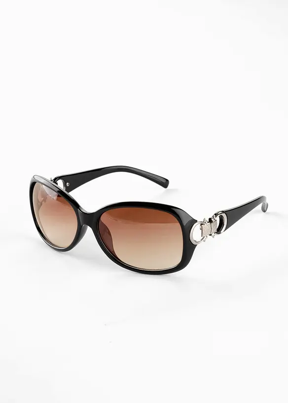 Sonnenbrille in schwarz von vorne - bonprix