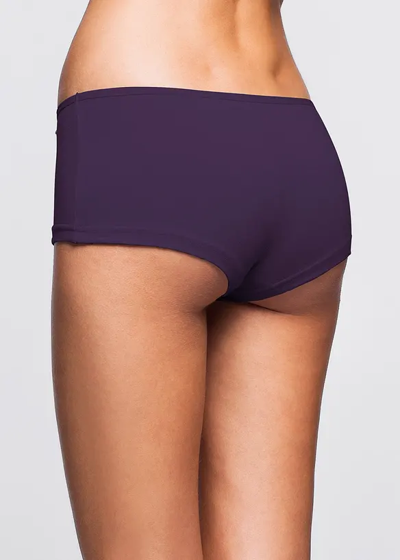 Panty mit weicher Bio-Baumwolle (5er Pack) in lila von hinten - bonprix