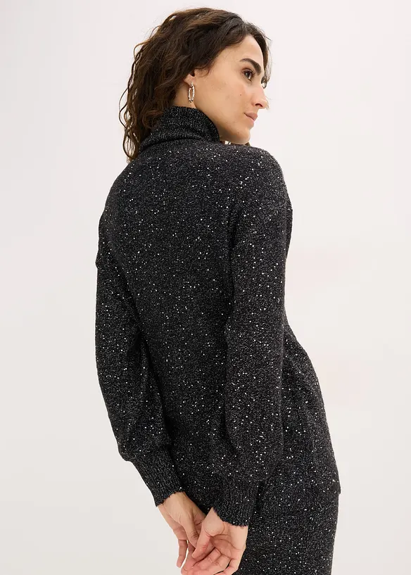 Pullover in schwarz von hinten (im Anschnitt) - bonprix