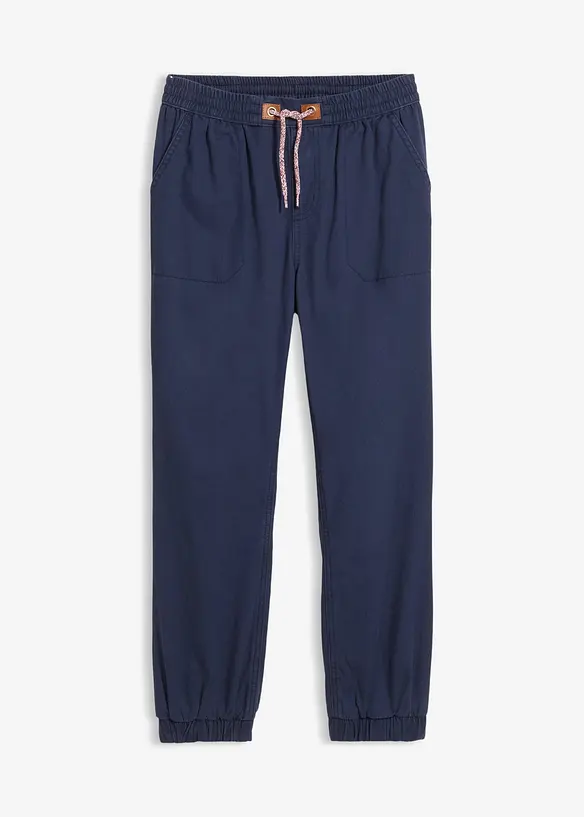 Lässige Thermohose mit kuscheligem Baumwollfutter in blau von vorne - bonprix