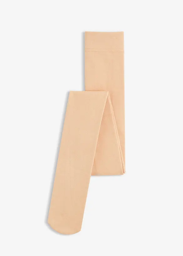 Thermostrumpfhose mit softem Fleece 140 DEN in beige von vorne - bonprix