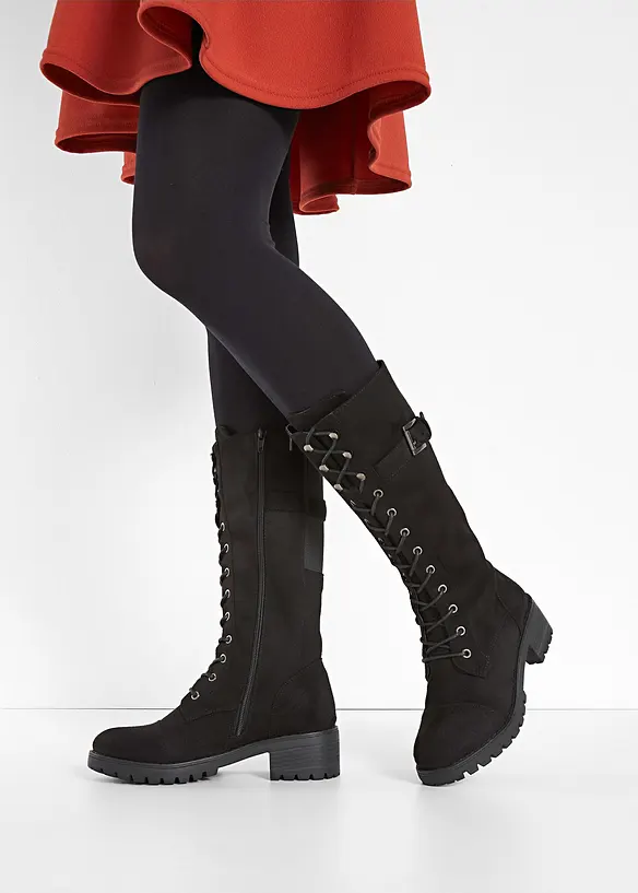 Schnürstiefel in schwarz - bonprix
