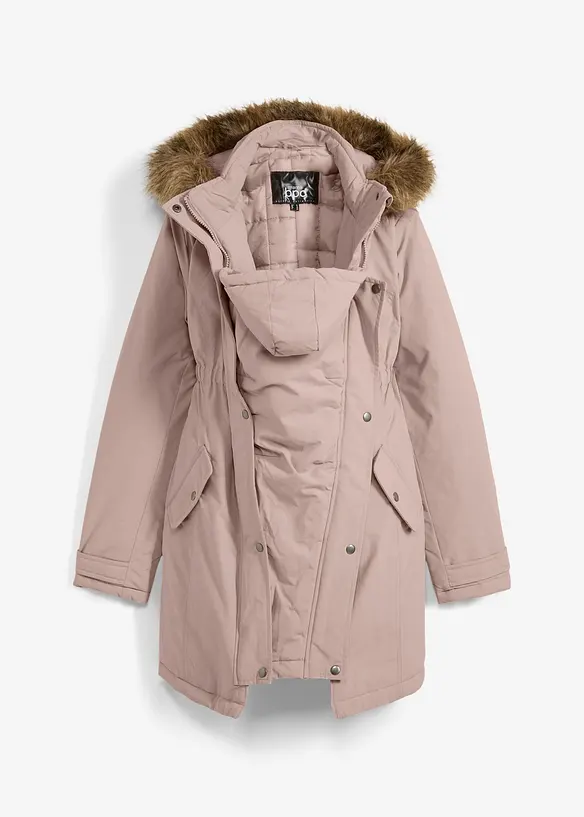 3-in-1 Funktions-Umstandsjacke und Tragejacke in grau von vorne - bonprix