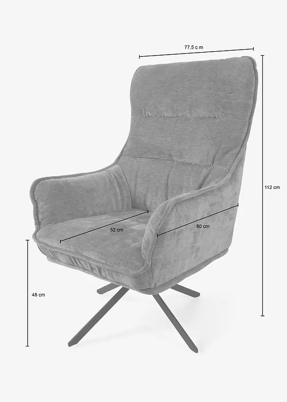 Sessel in grau - bonprix