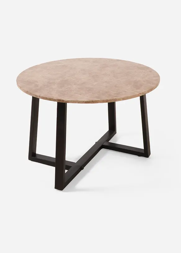 Marmor Couchtisch in braun von vorne - bonprix