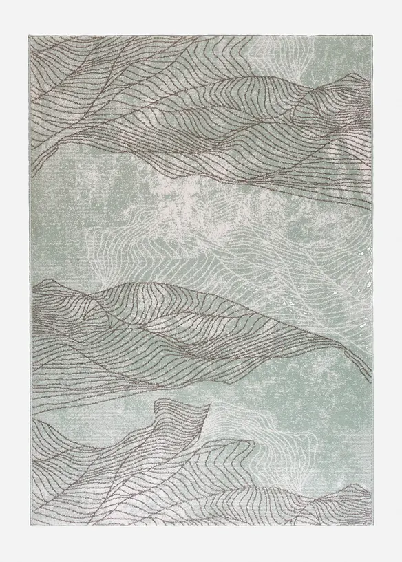 Teppich mit modernem Design in grün von vorne - bonprix